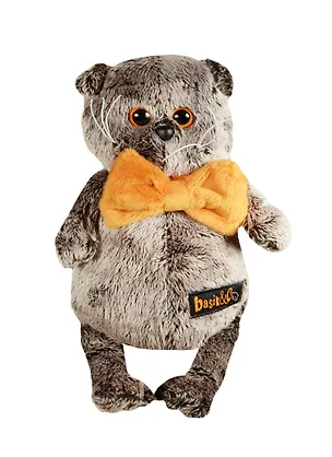 Игрушка мягкая Budi Basa, Басик в рыжем бархатном банте 19см 2496444