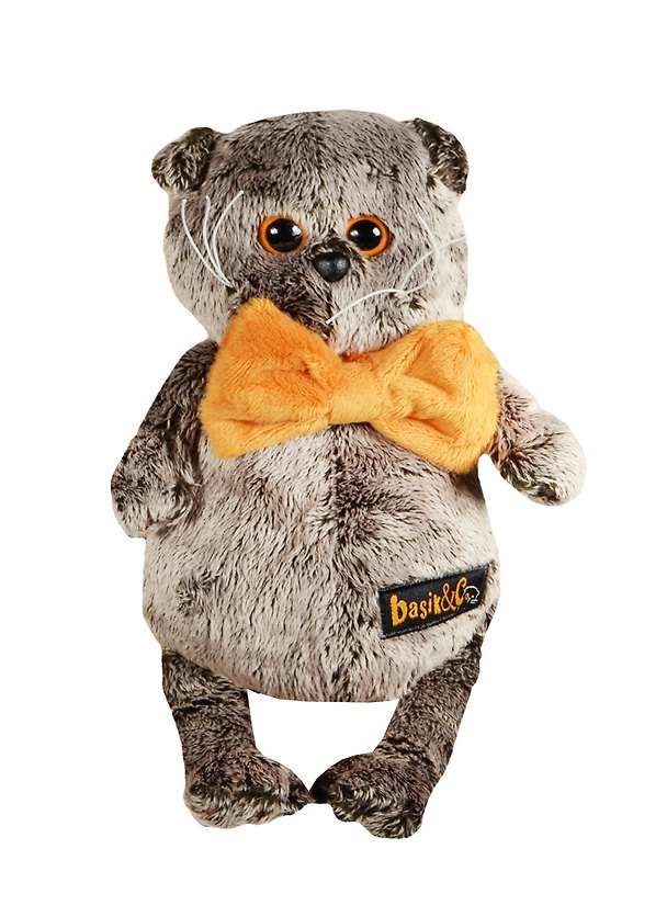 Игрушка мягкая Budi Basa, Басик в рыжем бархатном банте 19см 2496444 — 1