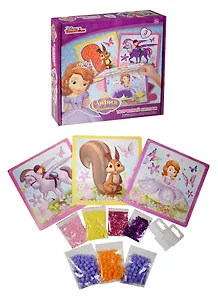 Набор Творческий коллаж София Прекрасная (01730) (3 картинки+3 подвеса+дет.) (Disney) (3+) (коробка)