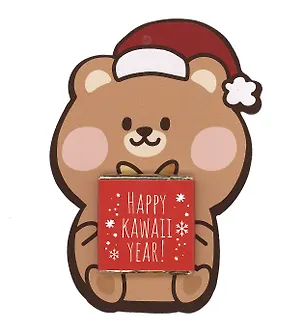 Открытка с шоколадом Kawaii С Новым годом мишка, подвес, 5г 3055620