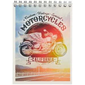 Блокнот А6 60л кл. "Дорога свободы" спираль, ВД лак, ассорти