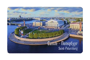 Магнит СПб Стрелка Васильевского острова (9х5,5) (винил) (МВ2021-047)
