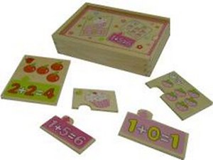 Деревянные обучающие паззлы с десертами (3+) (6076) (коробка)