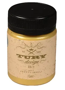 Краска акриловая TURY Design Di-7 Золото Инков (19-2) (60г) (банка) (TURY Valo)