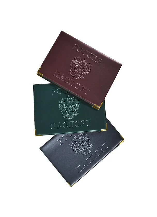Обложка для паспорта Графити иск.кожа, темно-серая, мет.уголки 233805 — 1