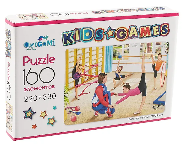 Пазл Kids Games. 160 элементов. Спорт "Гимнастика" 22х33 см. 3045595 — 1