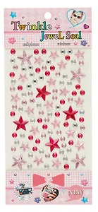 Стразы самоклеящиеся звездочки (розовый микс)