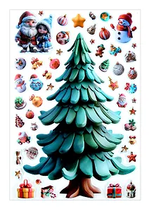 Наклейки объемные 170х290  (Наряжай-КА 3)