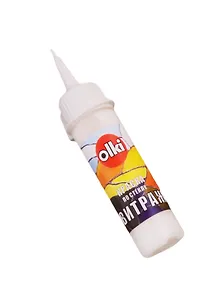 Краска акриловая по стеклу для ВИТРАЖА, Olki прозрачная, во флаконе с носиком 20 мл, 20 мл., молочное стекло