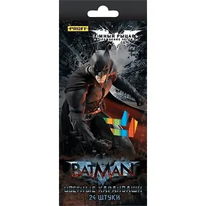 Карандаши цветные 24цв "Бэтмен" к/к, Proff