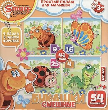 Простые пазлы для малышей Смешные букашки (Smart games) (52044) 2333867 — 1