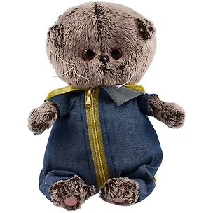 Мягкая игрушка Басик BABY в джинсовом комбинезоне (20 см) (BB-079) 2866683