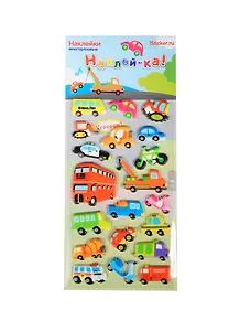 Набор для творчества, ЛИПЛЯНДИЯ, Наклейки многоразовые, Автотранспорт 5018/15018