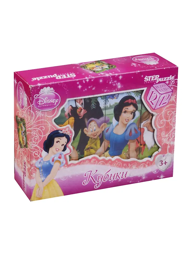 Step puzzle кубики 12 шт. Белоснежка в картонной упаковке 87154 2332307 — 4