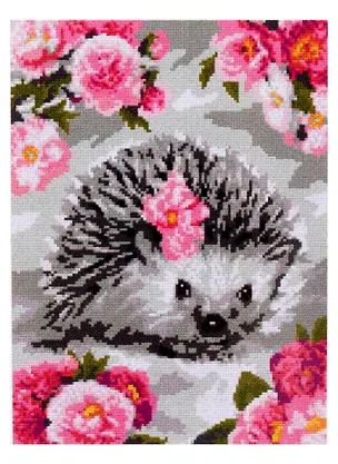 Набор для творчества. Алмазная мозаика "Цветочный ежик", 30х40 см 2981130