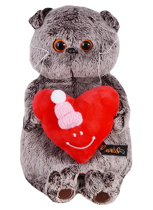 Мягкая игрушка Басик с сердечком-смайликом (30 см) (Ks30-081) 2652142
