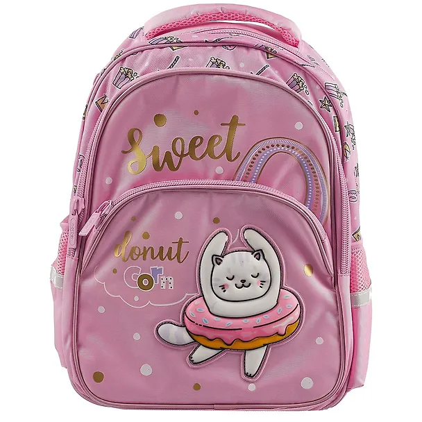 Рюкзак школьный «Sweet Cat», 3 отделения, 3 кармана, 41 см, полиэстер, Hatber 2937843 — 1