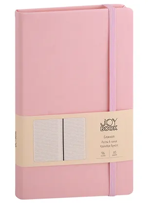 Книга для записей А5 96л лин. "Joy Book. Сахарная вата" иск.кожа, тонир.блок, скругл.углы, ляссе, резинка, карман на задн.форзаце 2990279