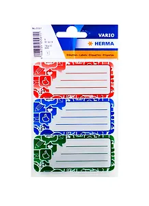 Наклейки для тетрадей "Соц.иконки", 3шт.на листе, Herma