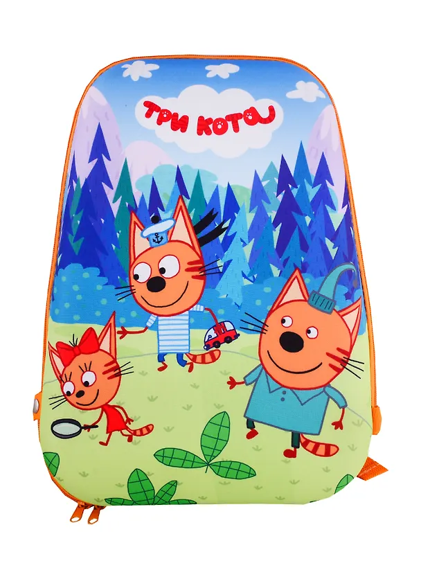 Рюкзак школьный «Три Кота», 1 отделение, 39 см, ЭВА, Academy Style 250324 — 1