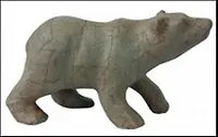 Фигурка из папье-маше объемная Полярный медведь (SA119) (8х21х11см)