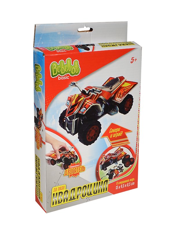 Конструктор 3D пазл Квадроцикл (мал) (BBA0712-101) (10411) (Bebelot Basic) (коробка) 2408307 — 1