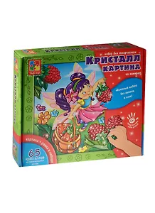 Кристалл картина по номерам Фея (VT4010-04) (65 кристаллов) (картина+рамка) (набор д/творч.) (5-12л.) (коробка)