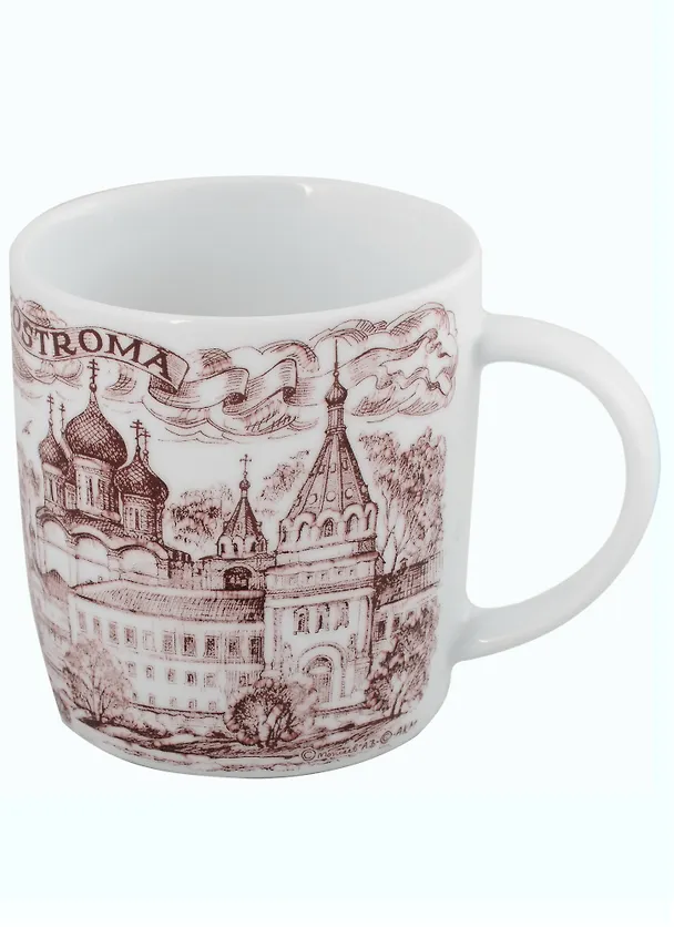 Кружка Кострома рис.коричн. (фарфор)(350мл) 2913446 — 3