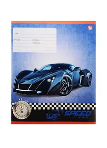 Тетрадь в линейку Unnika, "Спортивные авто", 12 листов, в ассортименте