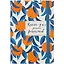 Книга для записей кул.рецептов А5 48л "Апельсины на синем" карт.обл., резинка — 2877421 — 1