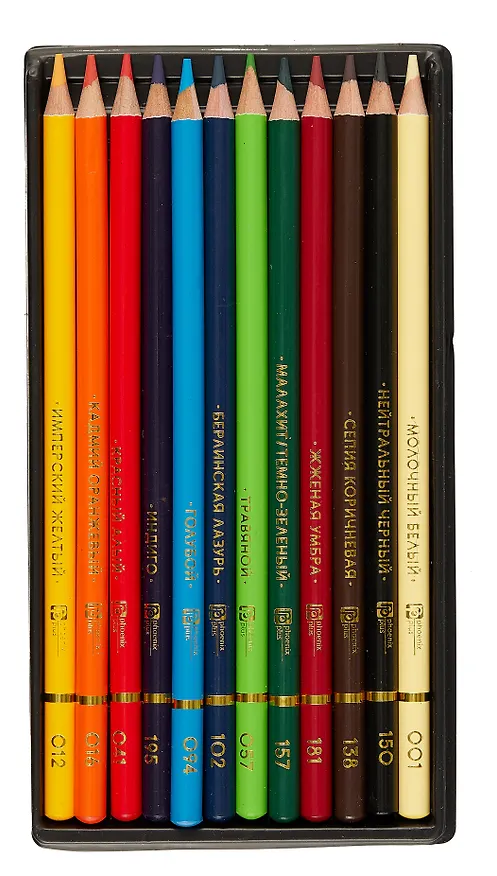 Карандаши цветные 12цв "Clasic", упак. ассорти, к/к., Феникс+ 3043824 — 3