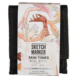 Маркеры 12цв "Skin tones", сумка-органайзер, Sketchmarker