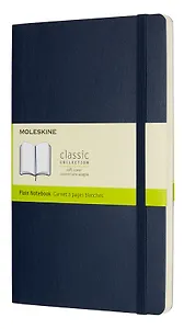 Блокнот, Moleskine, Молескин Classic Soft Large 130*210мм 192стр. нелинованный мягкая обложка синий сапфир
