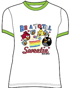 Angry Birds Футболка для девочек BEATOTAL (5-6 лет, Белый) (TSG86-WHT-AB)