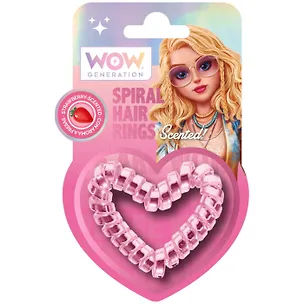 Ароматизированная резинка для волос розовая (Сердце) (WOW) (8х1х14) (WOW00091) 3120212