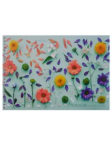 Альбом для рисования Unnika, "Нежный гербарий", А4, 40 листов, на гребне