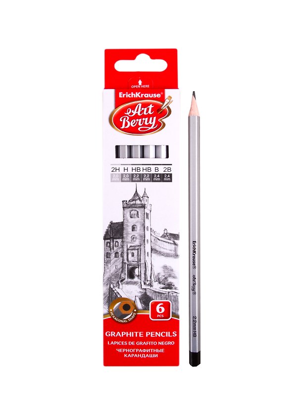 Карандаши чернографитные, ArtBerry, 6 штук 253409 — 1