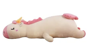 Мягкая игрушка Единорог спящий на животе (65х25)