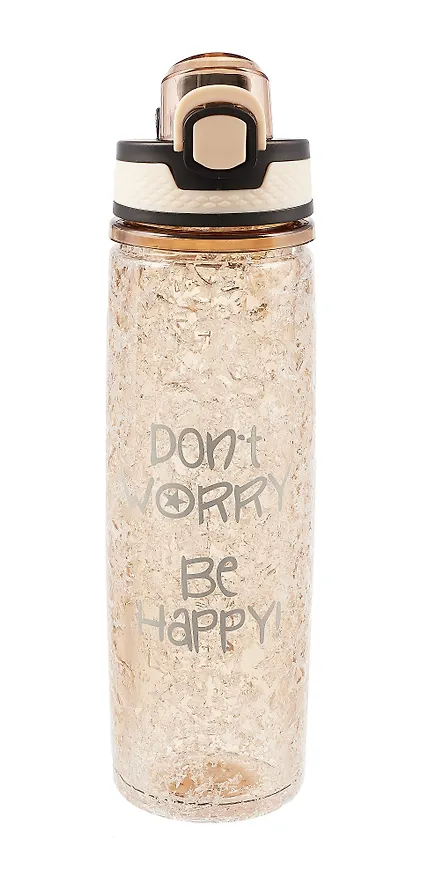 Бутылка с эффектом льда Dont worry be happy (платик) (500мл) (12-16484-202405-B10) 3045379 — 2
