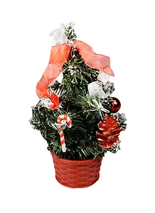 Елка искусственная с украшениями (161-108) (20см)