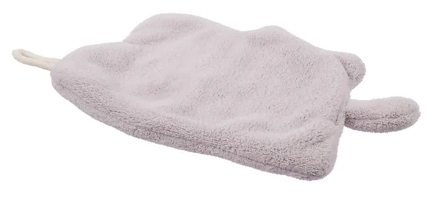 Полотенце Котик серый (флис) (25х18) (12-towel-202508-7) 3121773 — 4