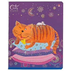 Тетрадь в клетку Альт, "Весёлый кот", 48 листов, в ассортименте