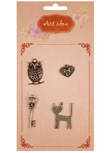 Набор шармов Ночная прогулка (4шт)