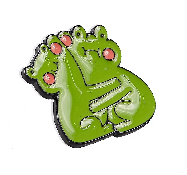 Значок Лягушки обнимашки (12-08599-frog) 3070380 — 4