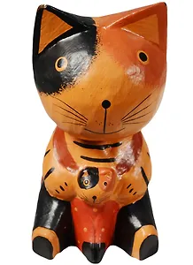 Сувенир дерево Кот с малышом (16 см) (847350)