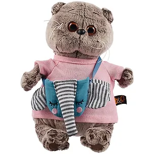 Мягкая игрушка Басик в футболке и с сумочкой - слоник (19 см) (Ks19-172) 2877612