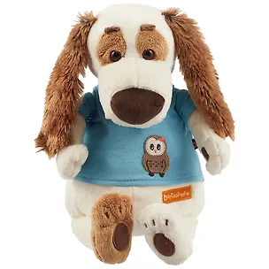 Мягкая игрушка Такса Бартоломей в футболке с совой (33 см) (Bart33-010) 2637905