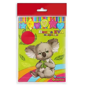 Набор цветных листов А4 6 махровых листов 45661