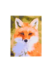 Холст с красками 17х22см по номерам, в коробке (14цв.) Милая рыжая лисица (Арт. ХК-8160)