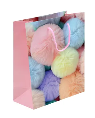 Пакет А4 32*26*10 "Цветные помпоны. Basic" жен., бум.мат.ламинат 3044289